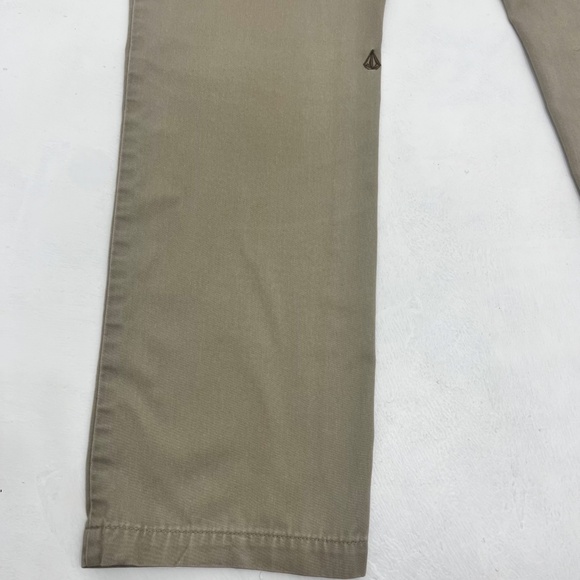 Volcom Men’s 33 Vmonty Chino Pants Khaki/Brown Straight Flat Front Stretch A1131 - Picture 12 of 14